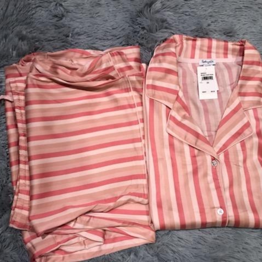 Mauve Chalk Stripe Pajama sets